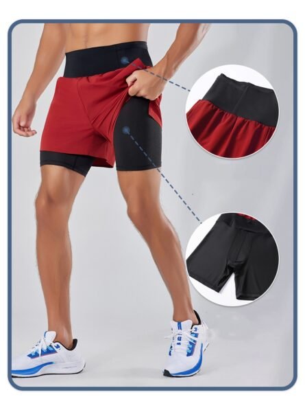 Men’s Dual-Layer Performance Shorts, basic length - Image 2