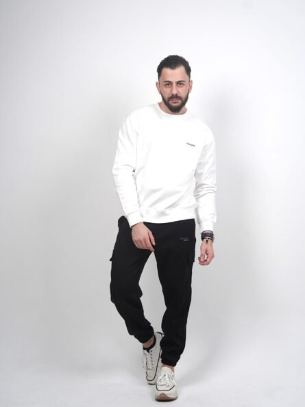 Cotton Canvas Oversize Middle Sleeve Tee - Image 8